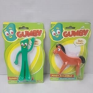Gumby and Pokey Horse Bendable Poseable Flexible Toy Figures 6"